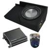 Harmony Audio A102 Compatible with 1988-1998 GMC Sierra Ext Cab Truck Bundle Single 10" Sub Box & CXA800.1 view 1