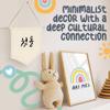 ARI MES 100 Days Celebration Canvas Flag Banner Chinese Baby Decor view 3