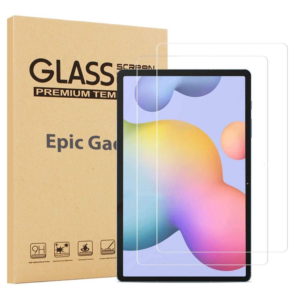 [2-Pack] EpicGadget Glass Screen Protector for Samsung Galaxy Tab S9 Plus 12.4" 2023 / Galaxy Tab S8 Plus 12.4" 2022 / Galaxy Tab S7 FE 12.4" 2021 - Tempered Glass Film/High Definition