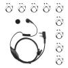 [10-Pack] Single Earbud Headset with PTT Button Mic Compatible with Kenwood, Retevis & Other Two-Way Portable Radios TK-3160 H-777 UV-5R RT22 view 1