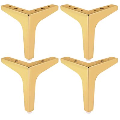 6 inch Metal Furniture Legs, Btowin 4Pcs Modern Triangle Diamond Furniture Feet for Cabinet Sofa TV Stand Bookcase