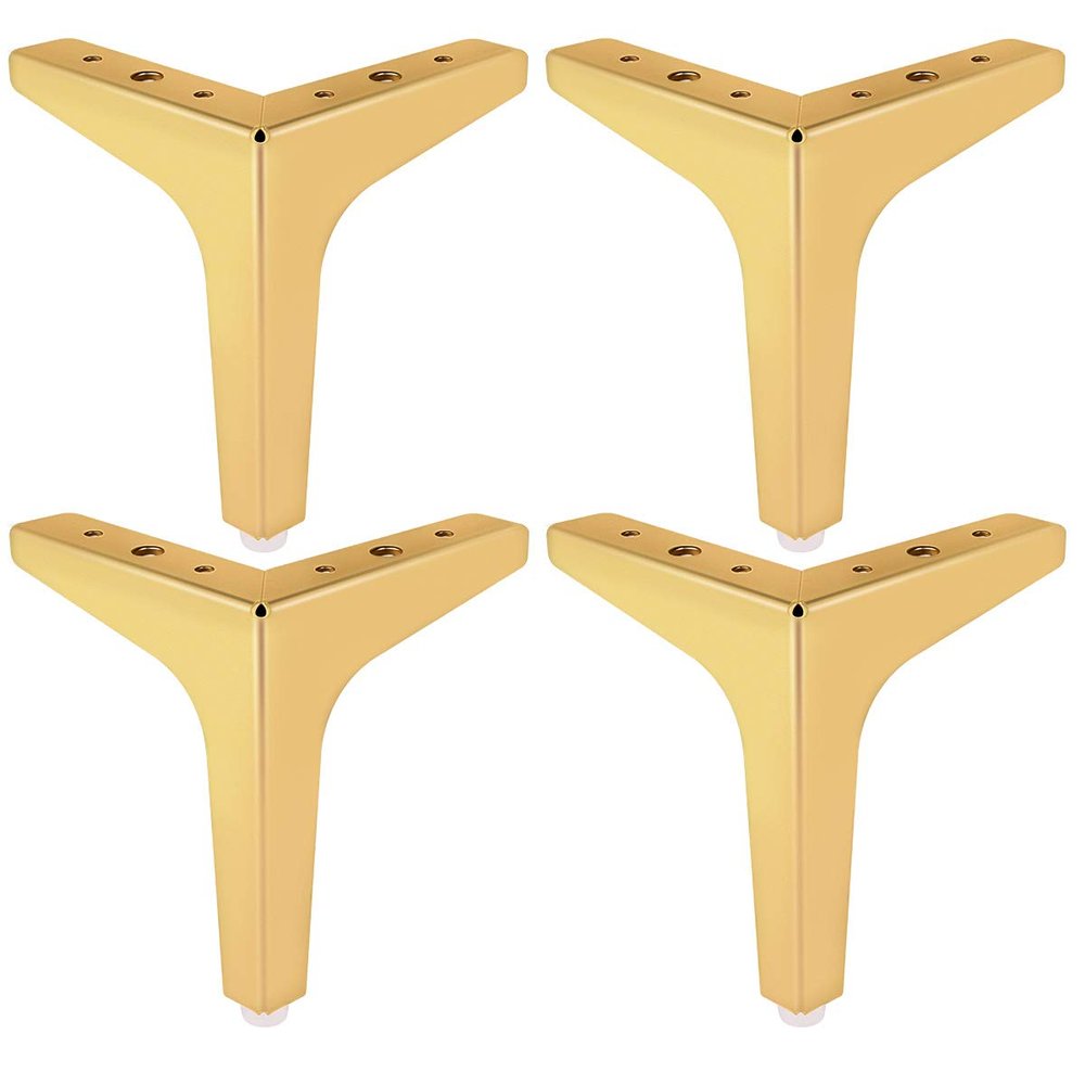 7 inch Metal Furniture Legs, Btowin 4Pcs Modern Triangle Diamond Furniture Feet for Cabinet Sofa TV Stand Bookcase