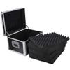 Aluminium Hard Flight Case, Portable Tool Storage Carrying Case with Padded Foam Lockable Equipment Case Black Camera Transport Box view 1