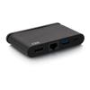 C2G USB-C 4-in-1 Compact Dock with HDMI, USB-A, Ethernet, and USB-C Power Delivery up to 100W - 4K 30Hz view 1