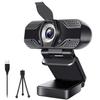 1080P Full HD Webcam,2 Mics, 110 Wide Angle Web Cam,Plug & Play USB Camera,Auto Light Correction, Noise Reduction,Privacy Cover & Tripod, for Laptop/Desktop/PC/Mac,with Zoom/Skype/Teams/Streaming view 1