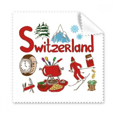 Switzerland National Symbol Landmark Cleaning Cloth Phone Screen Glasses Cleaner 5pcs