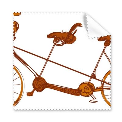 Cartoon Three-seat Bicycle Britain Culture Cleaning Cloth Phone Screen Glasses Cleaner 5pcs