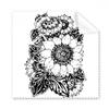 Sunflower Black White Flower Cleaning Cloth Phone Screen Glasses Cleaner 5pcs view 1