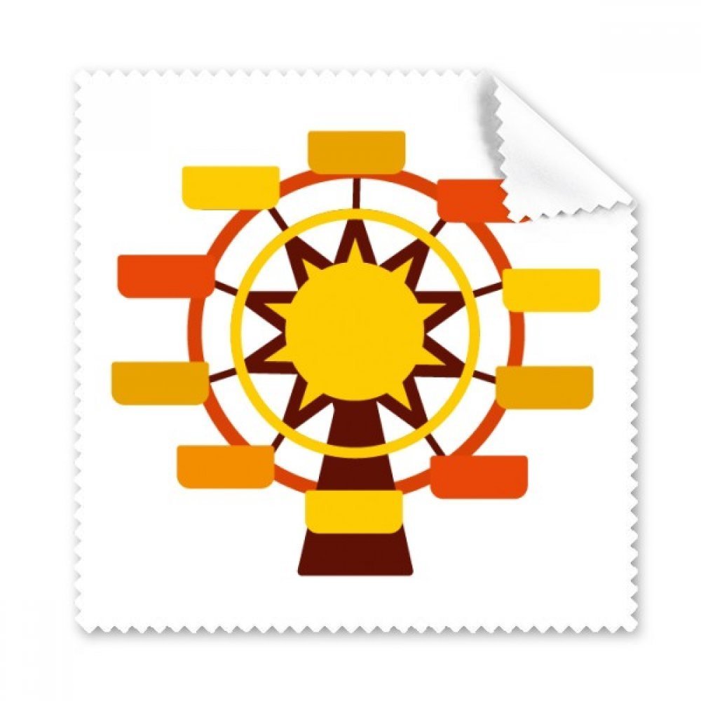 Amusement Park Ferris Wheel Color Illustration Cleaning Cloth Phone Screen Glasses Cleaner 5pcs