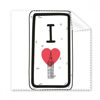 I Love London Words Pattern Cleaning Cloth Phone Screen Glasses Cleaner 5pcs