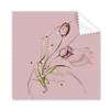 Hand Painted Tulip Pink Flower Plant Cleaning Cloth Phone Screen Glasses Cleaner 5pcs view 1