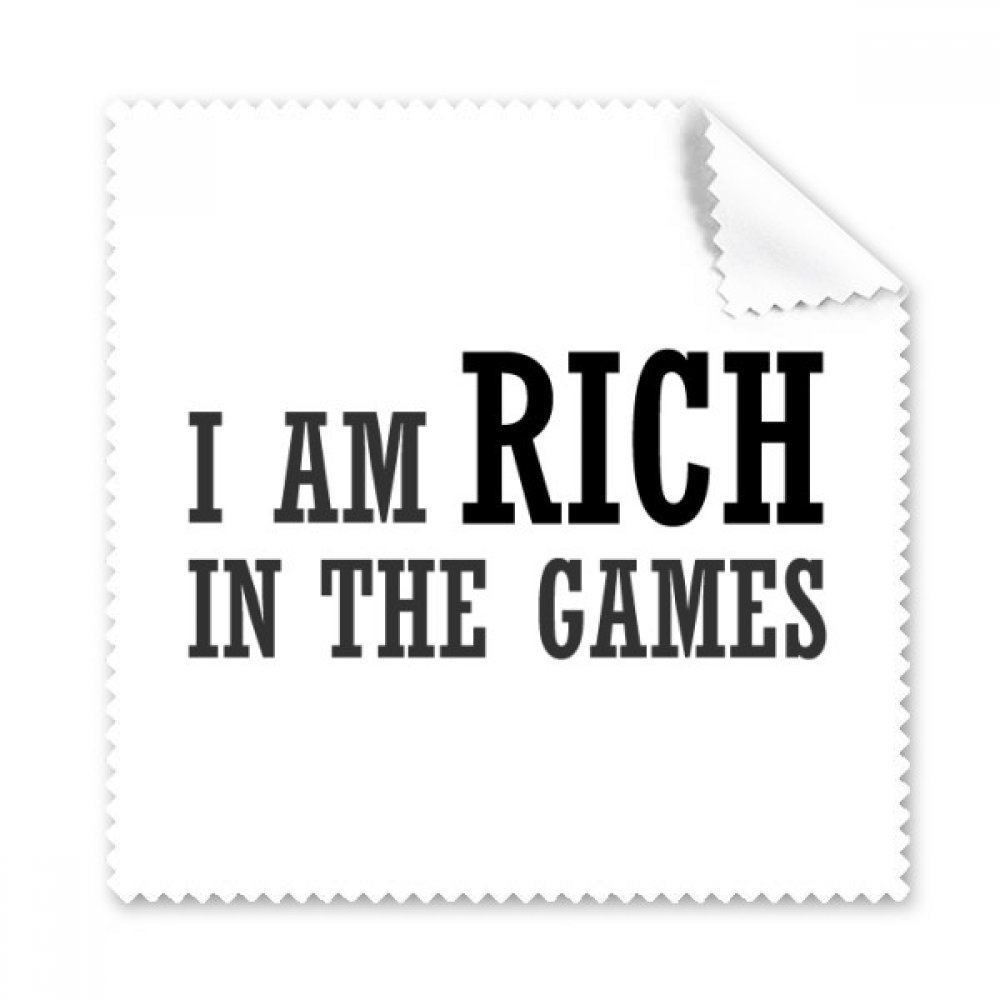 I Am Rich in The Games Cleaning Cloth Phone Screen Glasses Cleaner 5pcs