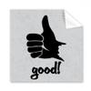 Thumb Outline Personalized Gesture Cleaning Cloth Phone Screen Glasses Cleaner 5pcs view 1