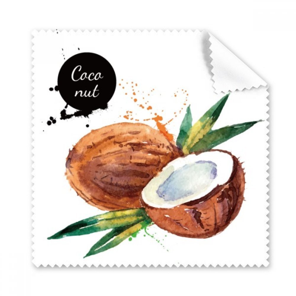 Coconut Fruit Tasty Healthy Watercolor Cleaning Cloth Phone Screen Glasses Cleaner 5pcs