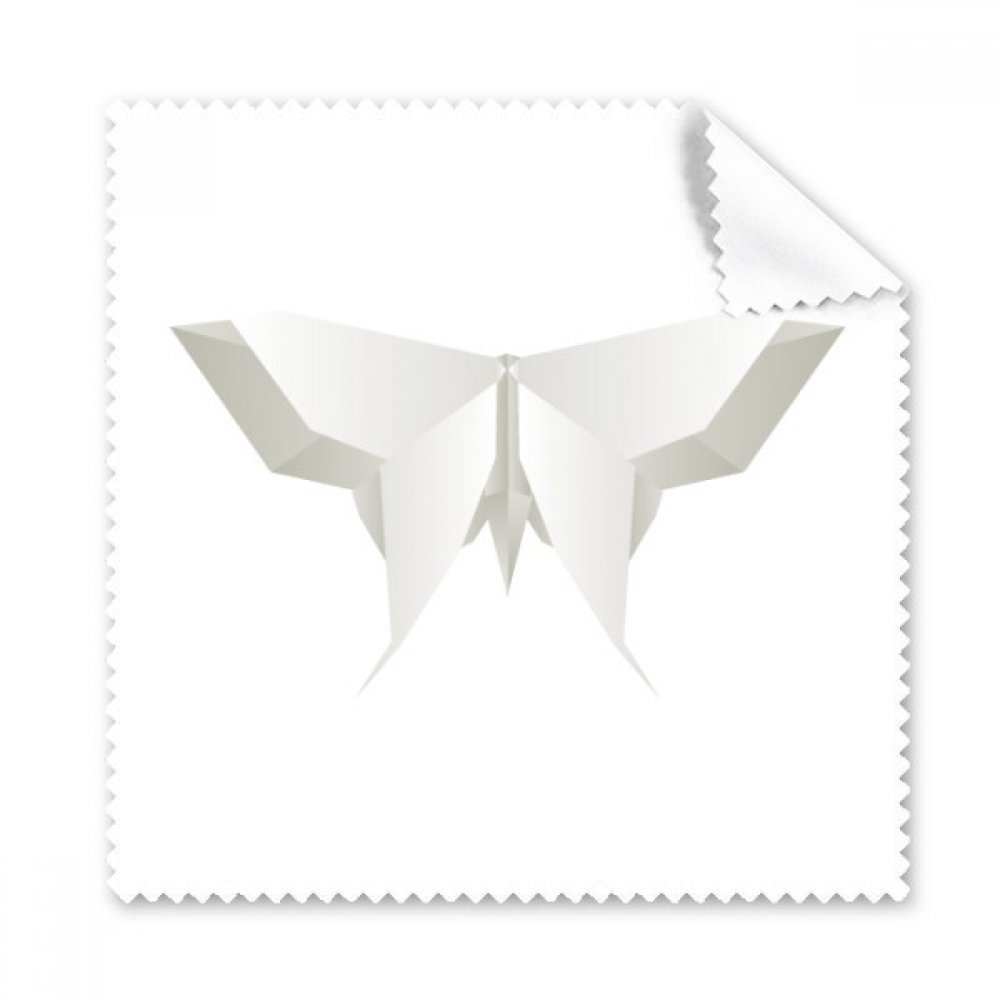 White Origa Butterfly Pattern Cleaning Cloth Phone Screen Glasses Cleaner 5pcs