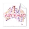 Australia Flavor Map Scenic Spots Illustration Cleaning Cloth Phone Screen Glasses Cleaner 5pcs view 1