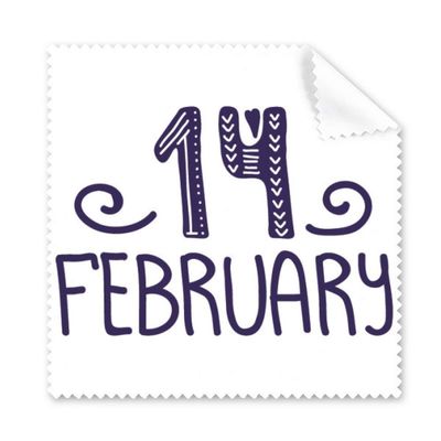 14 February Love Quote Handwrite Cleaning Cloth Phone Screen Glasses Cleaner 5pcs