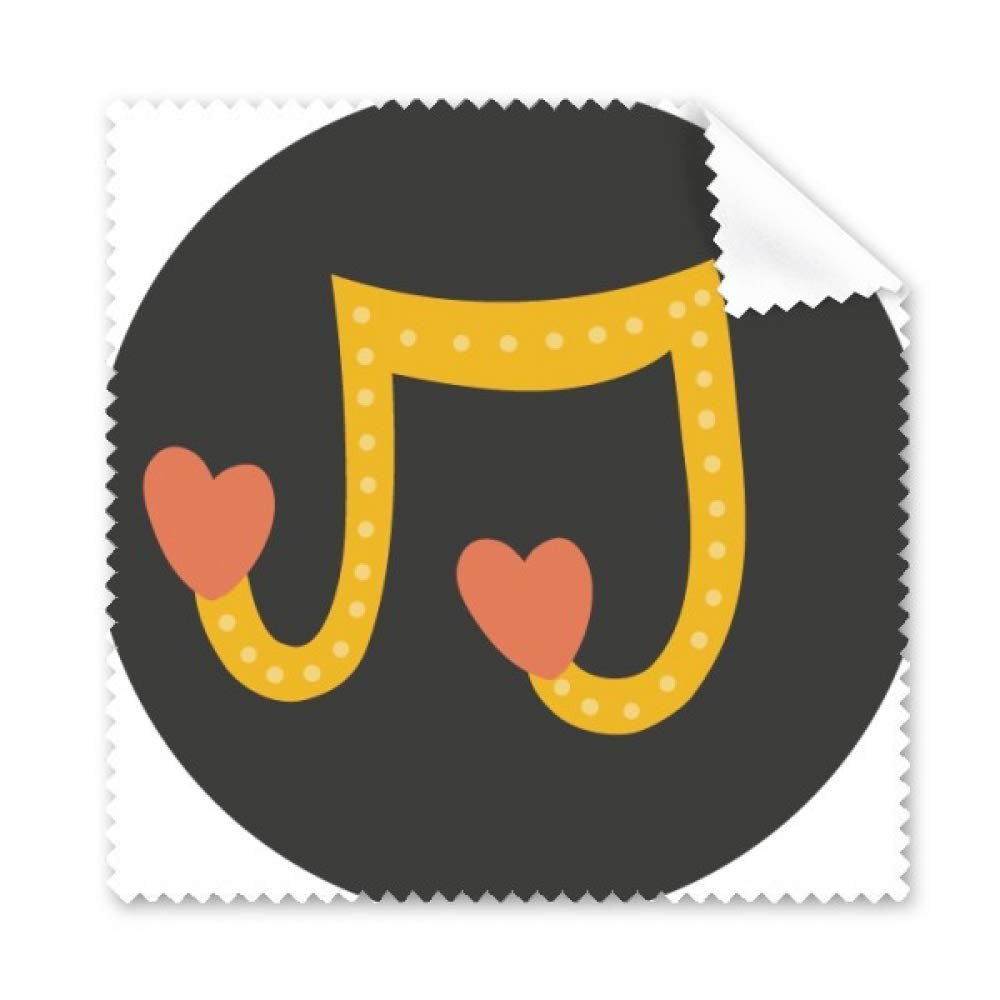Adorable Heart-Shaped Music Notes Cleaning Cloth Phone Screen Glasses Cleaner 5pcs
