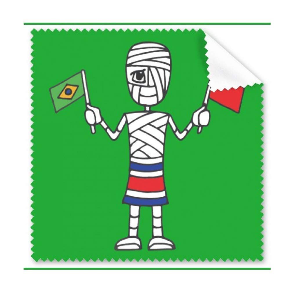 Costa Rica Mummy Chinese Flag Brazil Flag Cleaning Cloth Phone Screen Glasses Cleaner 5pcs