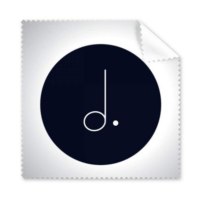 White Music Dotted Mim Black Cleaning Cloth Phone Screen Glasses Cleaner 5pcs