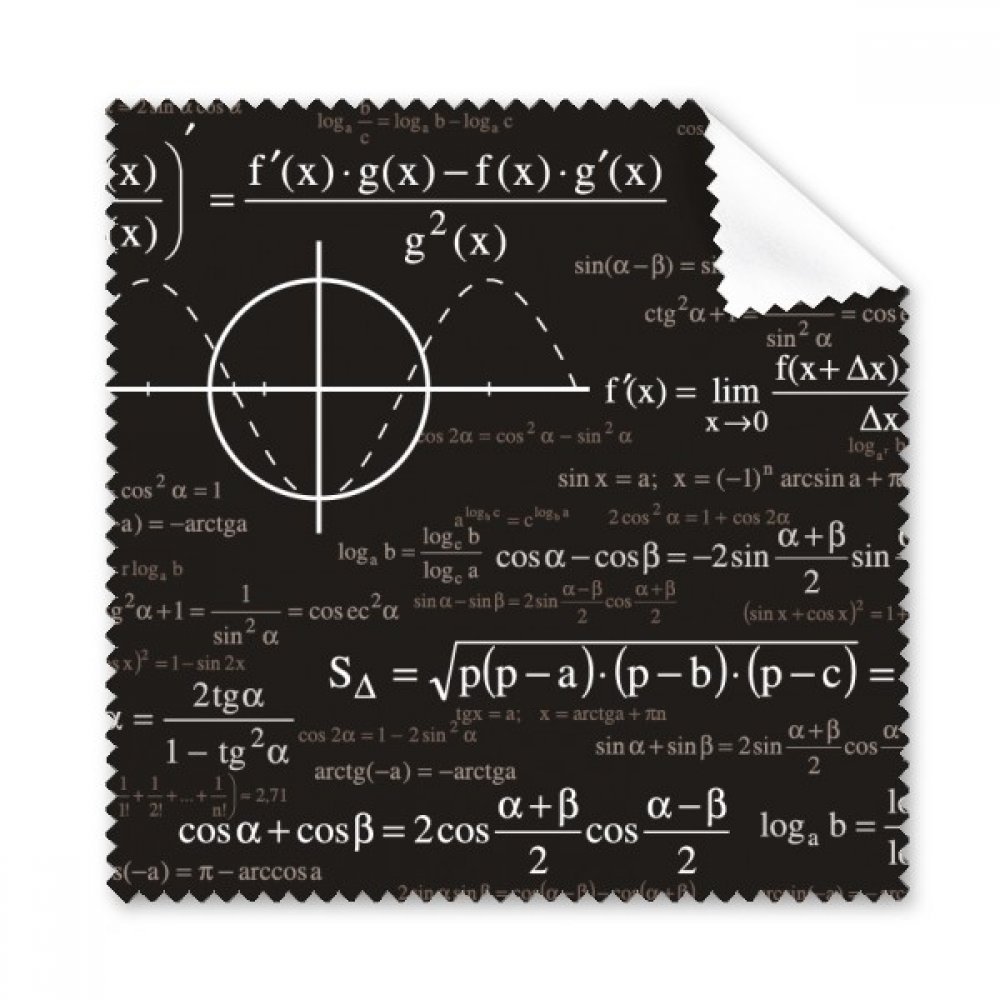 Curve Graphs Mathematical Formula Calculations Cleaning Cloth Phone Screen Glasses Cleaner 5pcs