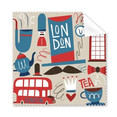 Big Ben British Bus England Flag Cleaning Cloth Phone Screen Glasses Cleaner 5pcs