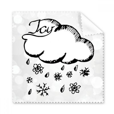 Snowflake Cloudy Hand Painted Pattern Cleaning Cloth Phone Screen Glasses Cleaner 5pcs