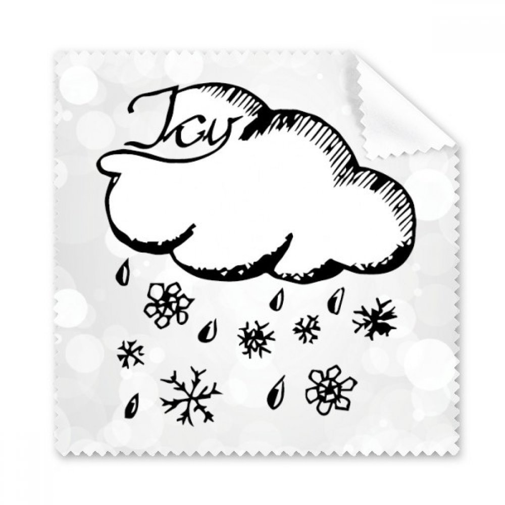 Snowflake Cloudy Hand Painted Pattern Cleaning Cloth Phone Screen Glasses Cleaner 5pcs