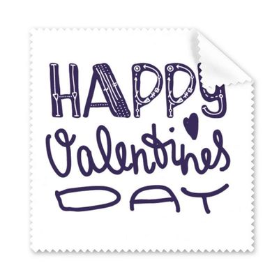 Happy Valentine Day Cute Quote Style Cleaning Cloth Phone Screen Glasses Cleaner 5pcs