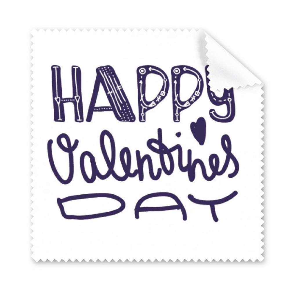 Happy Valentine Day Cute Quote Style Cleaning Cloth Phone Screen Glasses Cleaner 5pcs