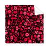 Black Pink Hearts Lips Valentine's Day Cleaning Cloth Phone Screen Glasses Cleaner 5pcs view 1