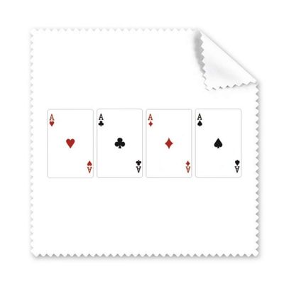 A Heart Spade Diamond Club Pattern Cleaning Cloth Phone Screen Glasses Cleaner 5pcs