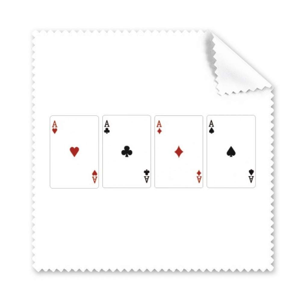 A Heart Spade Diamond Club Pattern Cleaning Cloth Phone Screen Glasses Cleaner 5pcs