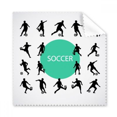Football Soccer Sports Outlines Cleaning Cloth Phone Screen Glasses Cleaner 5pcs