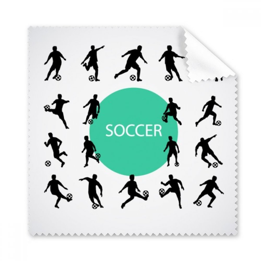 Football Soccer Sports Outlines Cleaning Cloth Phone Screen Glasses Cleaner 5pcs