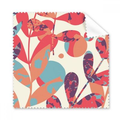Autumnal Leaves Flower Paint Cleaning Cloth Phone Screen Glasses Cleaner 5pcs