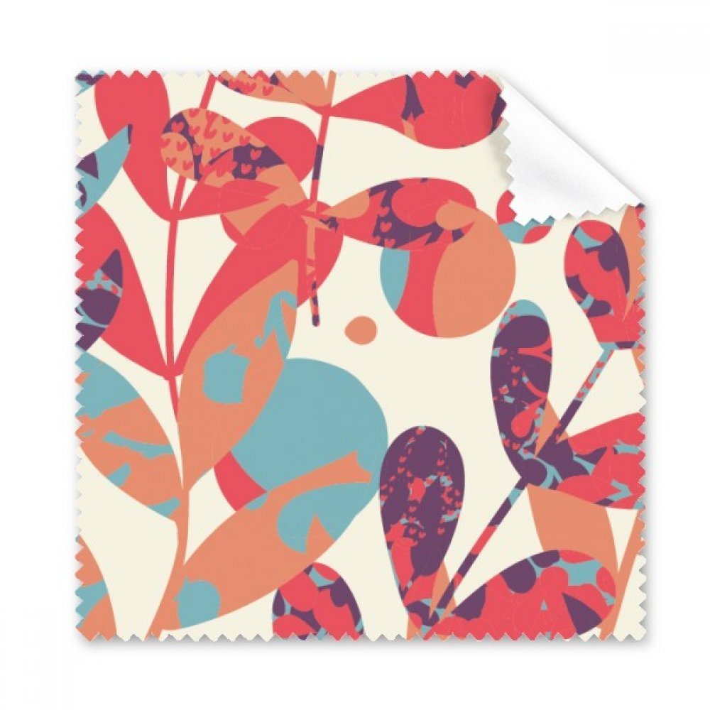Autumnal Leaves Flower Paint Cleaning Cloth Phone Screen Glasses Cleaner 5pcs