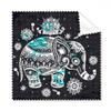 Nation Elephant Flower Black Blue Animal Cleaning Cloth Phone Screen Glasses Cleaner 5pcs view 1