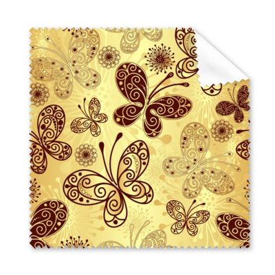 Yellow Butterfly Wallpaper Cleaning Cloth Phone Screen Glasses Cleaner 5pcs