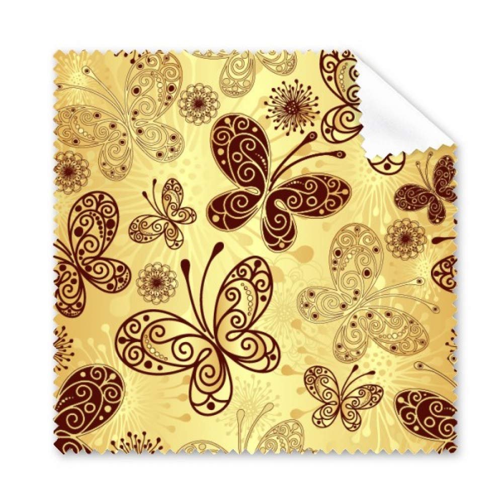 Yellow Butterfly Wallpaper Cleaning Cloth Phone Screen Glasses Cleaner 5pcs