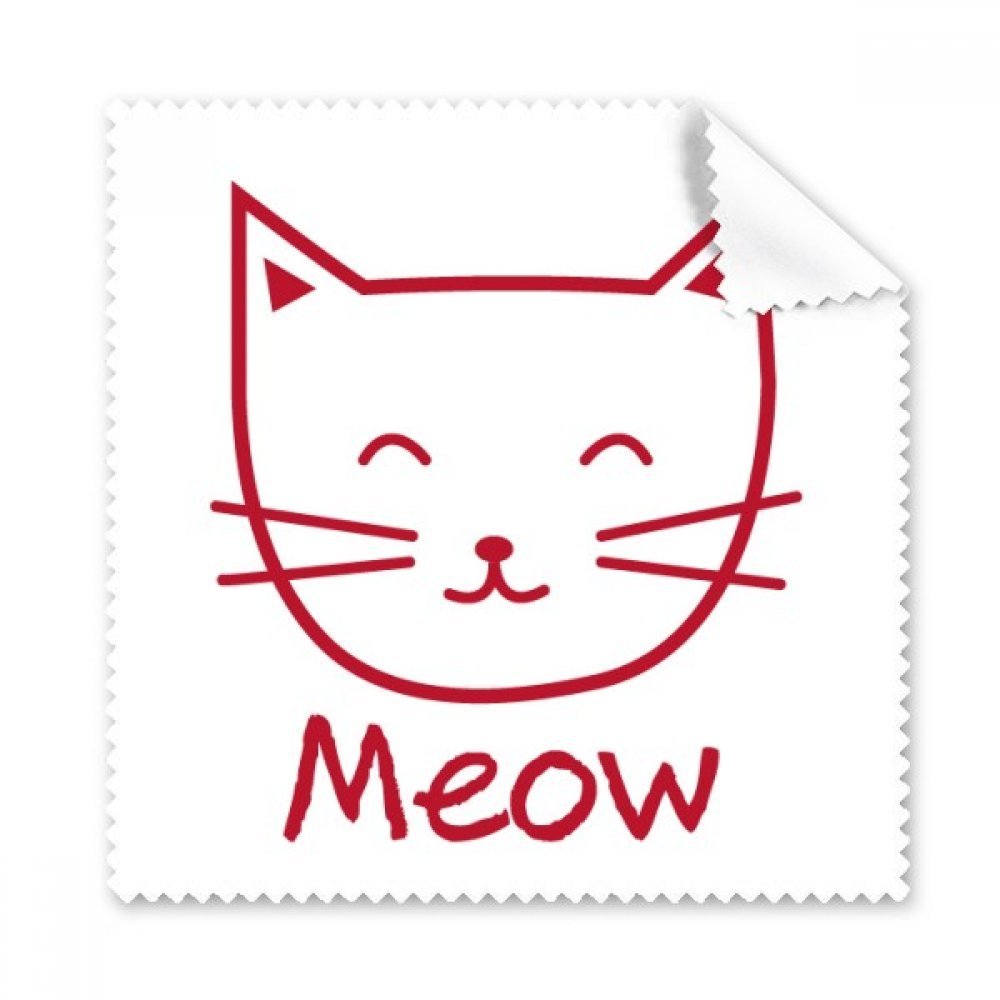 Cat Mewing Cartoon Protect Animal Cleaning Cloth Phone Screen Glasses Cleaner 5pcs