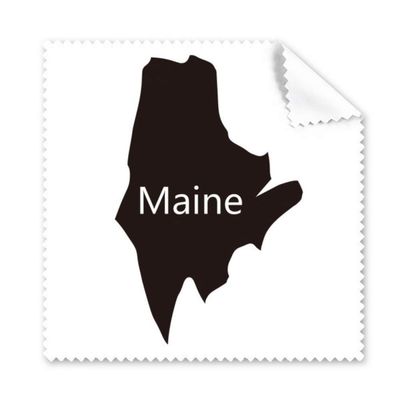 Maine America USA Map Outline Cleaning Cloth Phone Screen Glasses Cleaner 5pcs
