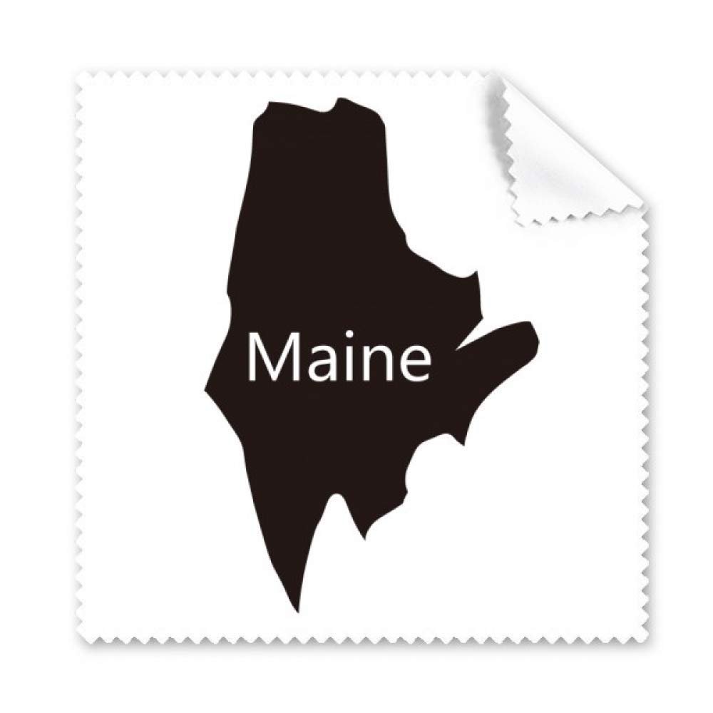 Maine America USA Map Outline Cleaning Cloth Phone Screen Glasses Cleaner 5pcs
