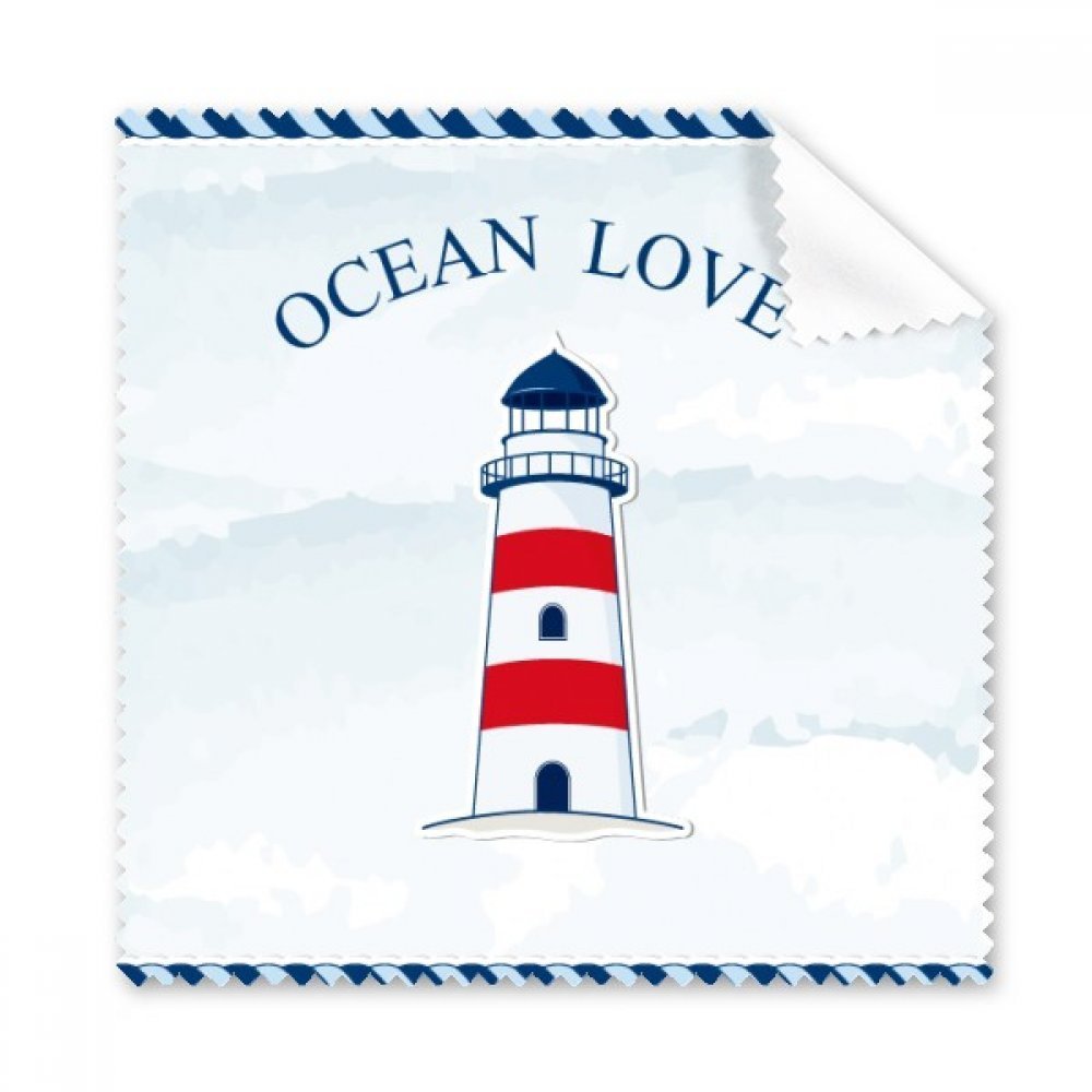 Lighthouse Ocean Love Sea Sailing Blue Cleaning Cloth Phone Screen Glasses Cleaner 5pcs