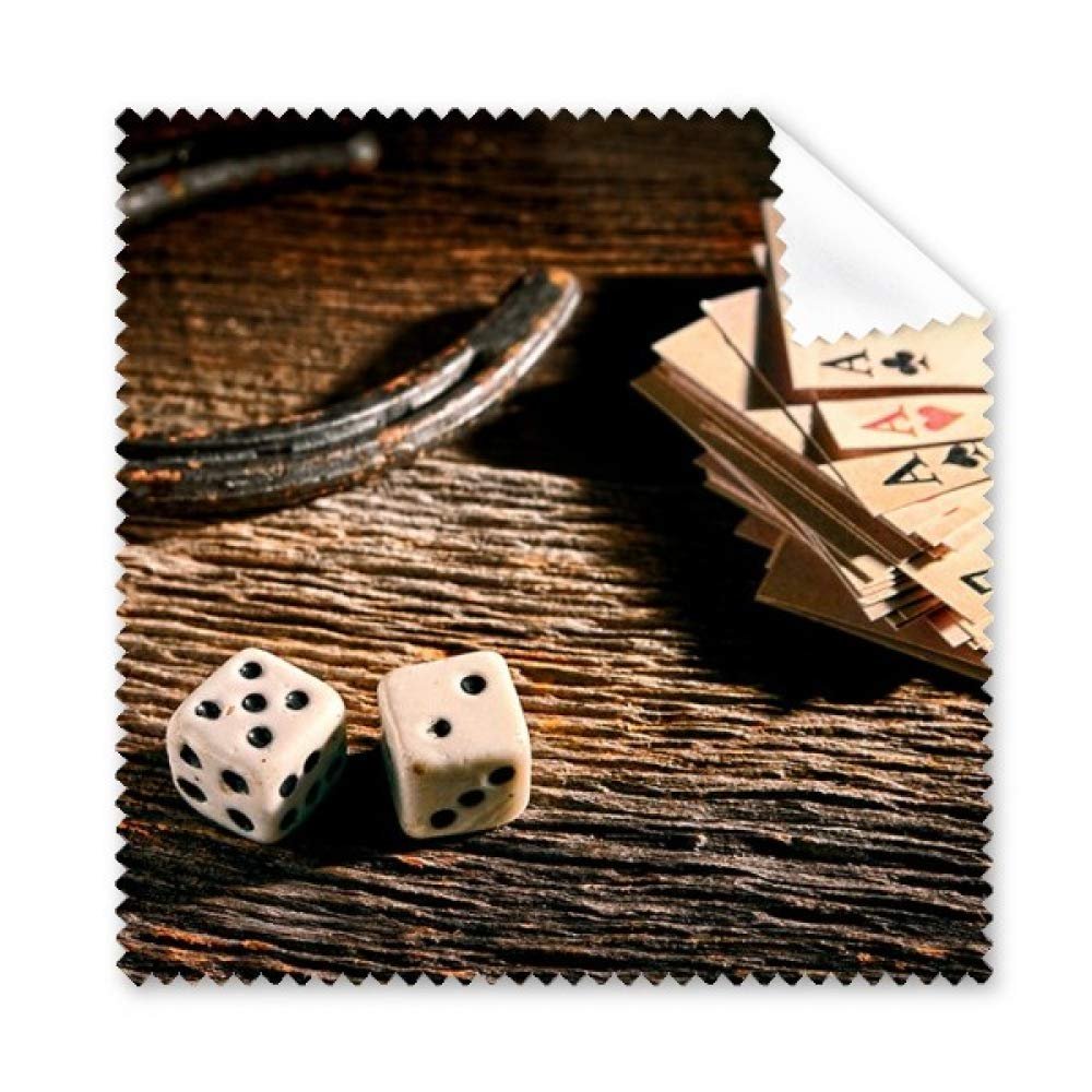 Dice Poker Gambling Photo Cleaning Cloth Phone Screen Glasses Cleaner 5pcs