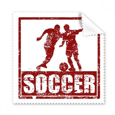 Red Football Player Grab Football Cleaning Cloth Phone Screen Glasses Cleaner 5pcs