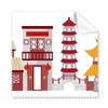 China Architecture Gate Chinese Pattern Cleaning Cloth Phone Screen Glasses Cleaner 5pcs view 1