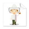 White Hat Colombia Cartoon Cleaning Cloth Phone Screen Glasses Cleaner 5pcs view 1