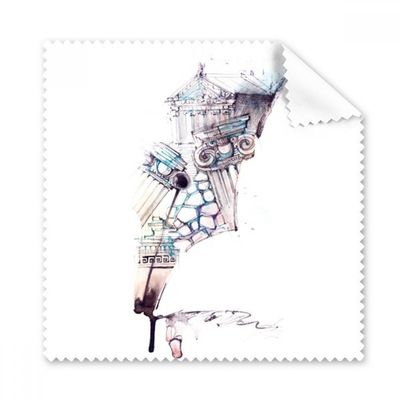 Baroque Architecture Building Watercolor Painting Cleaning Cloth Phone Screen Glasses Cleaner 5pcs