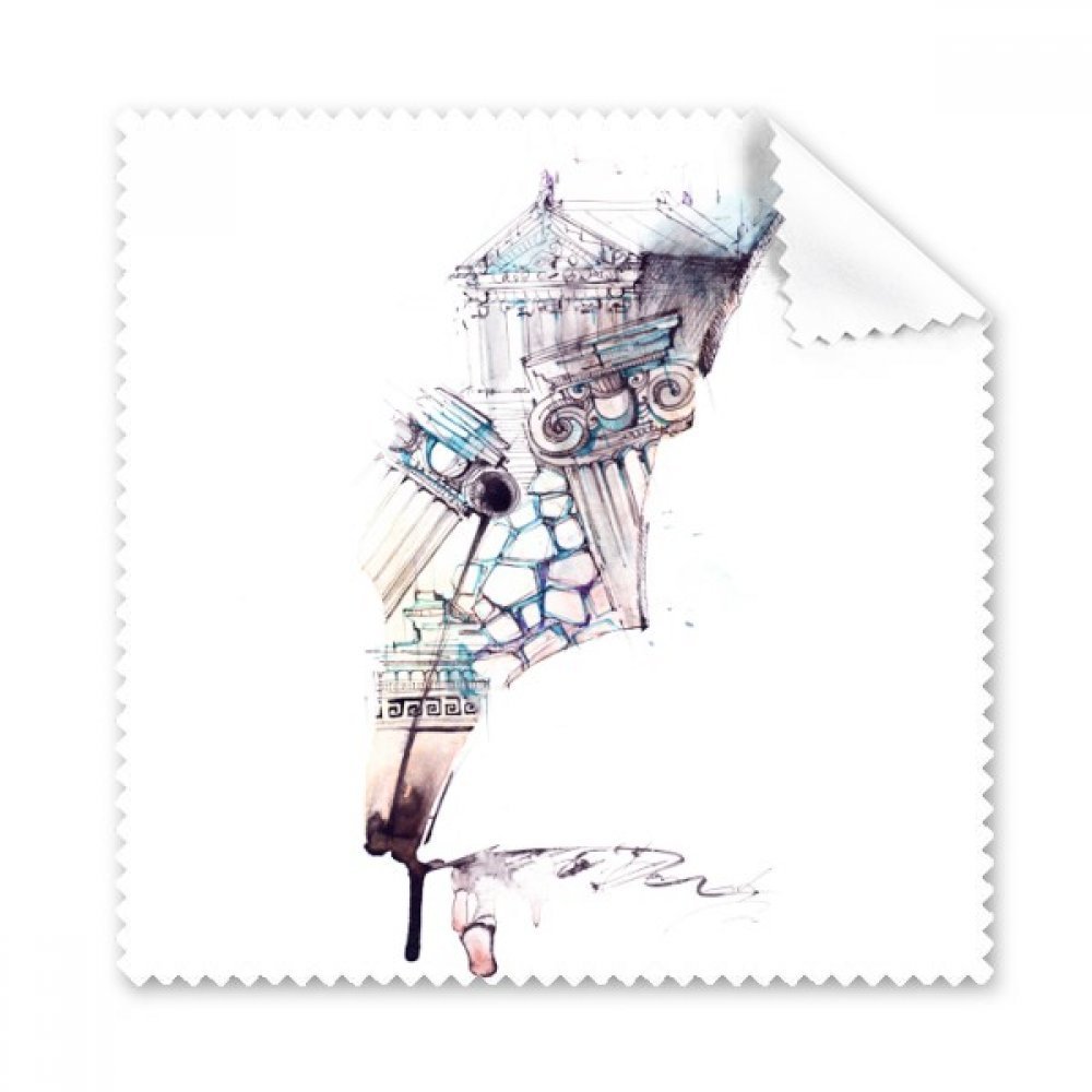Baroque Architecture Building Watercolor Painting Cleaning Cloth Phone Screen Glasses Cleaner 5pcs